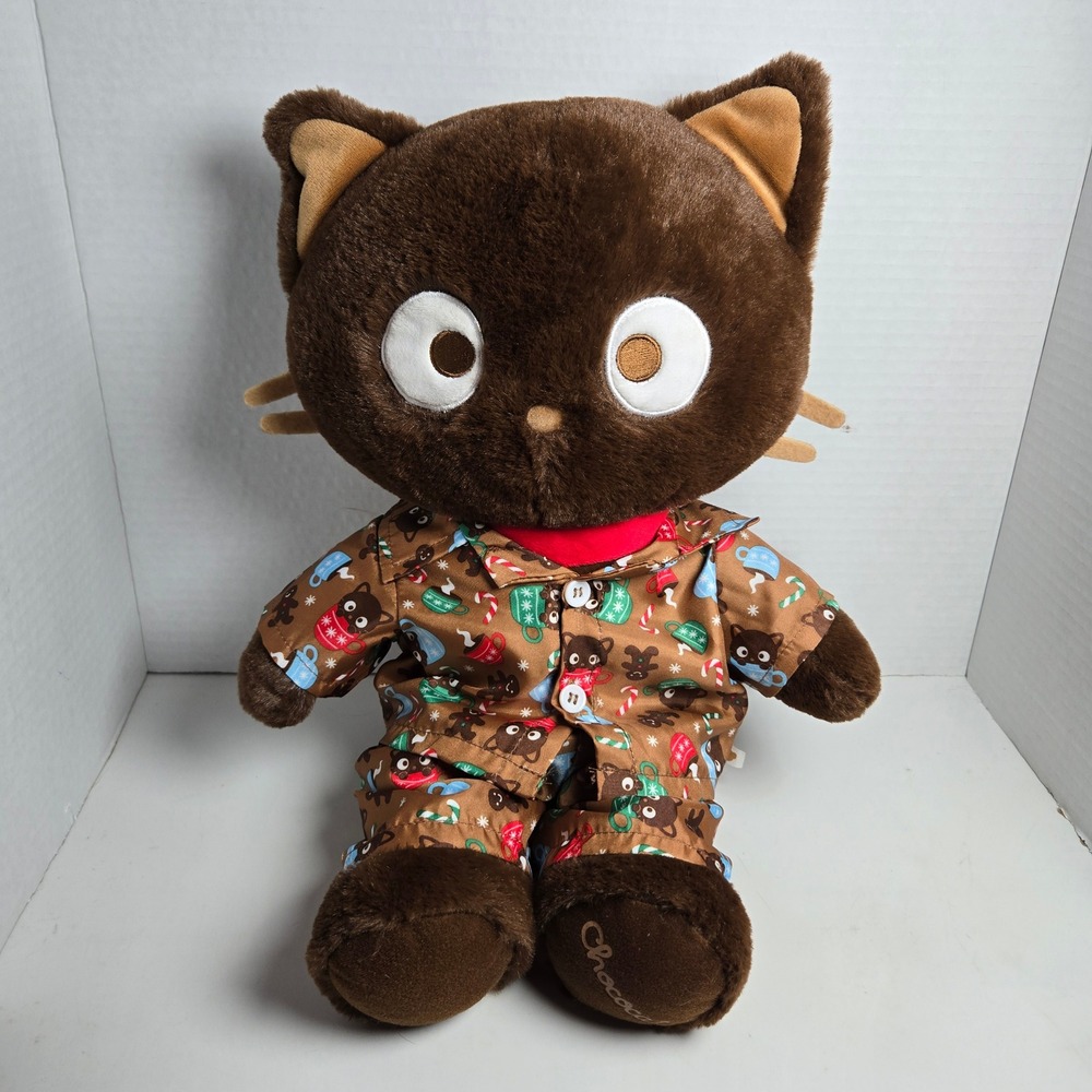 Build A Bear Hot Chocolate Cocoa Chococat Brown Cat Plush Sanrio W/ Outfit READ
